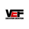 Letter VEF simple monogram logo icon design. Royalty Free Stock Photo