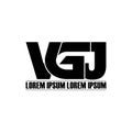 Letter VGJ simple monogram logo icon design.