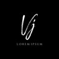 Letter VJ simple monogram logo icon design. Royalty Free Stock Photo