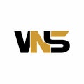 Letter VNS simple monogram logo icon design. Royalty Free Stock Photo