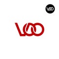 Letter VOO Monogram Logo Design Royalty Free Stock Photo