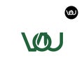 Letter VOU Monogram Logo Design Royalty Free Stock Photo