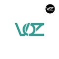 Letter VOZ Monogram Logo Design Royalty Free Stock Photo