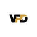 Letter VPD simple monogram logo icon design. Royalty Free Stock Photo