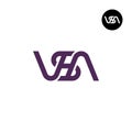 Letter VSA Monogram Logo Design Royalty Free Stock Photo