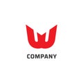 Letter W Alphabetic Company Logo Design Template, Lettermark Logo Concept
