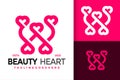 Letter W Beauty Love logo vector icon illustration