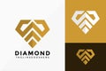 Letter W Diamond Jewellery Logo Vector Design. Abstract emblem, designs concept, logos, logotype element for template Royalty Free Stock Photo