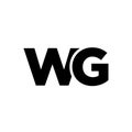 Letter W and G, WG logo design template. Minimal monogram initial based logotype