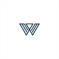 Letter W logo icon design template elements, with a white background