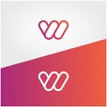 Simple initial / letter W logo icon design inspiration Royalty Free Stock Photo