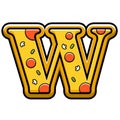 Letter W pizza food