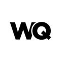 Letter W and Q, WQ logo design template. Minimal monogram initial based logotype