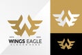 Letter W Wing Eagle Logo Design Vector illustration templateLetter W Wing Eagle Logo Design Vector illustration template Royalty Free Stock Photo