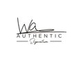 Letter WA Signature Logo Template Vector