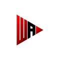 Letter WA simple logo icon design vector