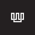 Letter wn 3d link line infinity design logo vector