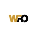 Letter WRO simple monogram logo icon design. Royalty Free Stock Photo
