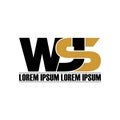 Letter WSJ simple monogram logo icon design. Royalty Free Stock Photo