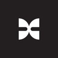 letter x dc simple geometric monogram logo vector Royalty Free Stock Photo