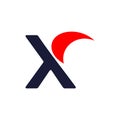 Letter X design element icon with creative modern and simple swosh concept Royalty Free Stock Photo