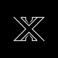 Letter X Geometric Typography Abstract Monogram Design Royalty Free Stock Photo
