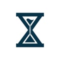 Letter x hourglass modern simple logo design