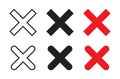 Letter X icon vector. Cross, wrong, error sign symbol