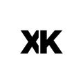 Letter X and K, XK logo design template. Minimal monogram initial based logotype