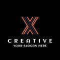 Letter X logo design Template. Initial X letter logo. x letter logo icon Royalty Free Stock Photo