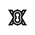 Letter X8 Number 8X Logo