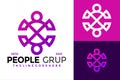 Letter X People Grup Business Company Logo design vector symbol icon illustration