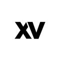 Letter X and V, XV logo design template. Minimal monogram initial based logotype