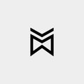 Letter M MW WM Monogram Logo Design Minimal Icon