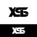 Letter XSL simple monogram logo icon design.