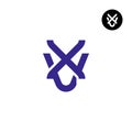 Letter XV VX Monogram Logo Design