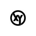 Letter XY circle logo design vector