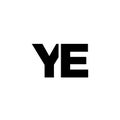 Letter Y and E, YE logo design template. Minimal monogram initial based logotype