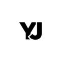 Letter Y and J, YJ logo design template. Minimal monogram initial based logotype