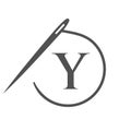 Letter Y Tailor Logo, Needle and Thread Logotype for Garment, Embroider, Textile, Fashion, Cloth, Fabric