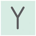 Letter Y vector alphabet. Vector illustration decorative design Royalty Free Stock Photo