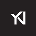 letter yn linked geometric line simple logo vector Royalty Free Stock Photo