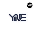 Letter YNE Monogram Logo Design Royalty Free Stock Photo