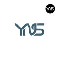 Letter YNS Monogram Logo Design Royalty Free Stock Photo