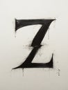 Letter Z An Abstract Letter-Written Image Unveiling the Essence of Words