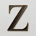 Letter Z Alphabet Stylized Typography and Character Design Royalty Free Stock Photo
