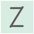 Letter Z alphabet vector illustration. Vector illustration decorative design Royalty Free Stock Photo