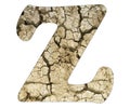 Letter Z - Aridity land the ground cracks