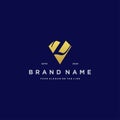Letter Z diamond gold logo design Royalty Free Stock Photo