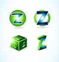 Letter Z green blue logo Royalty Free Stock Photo